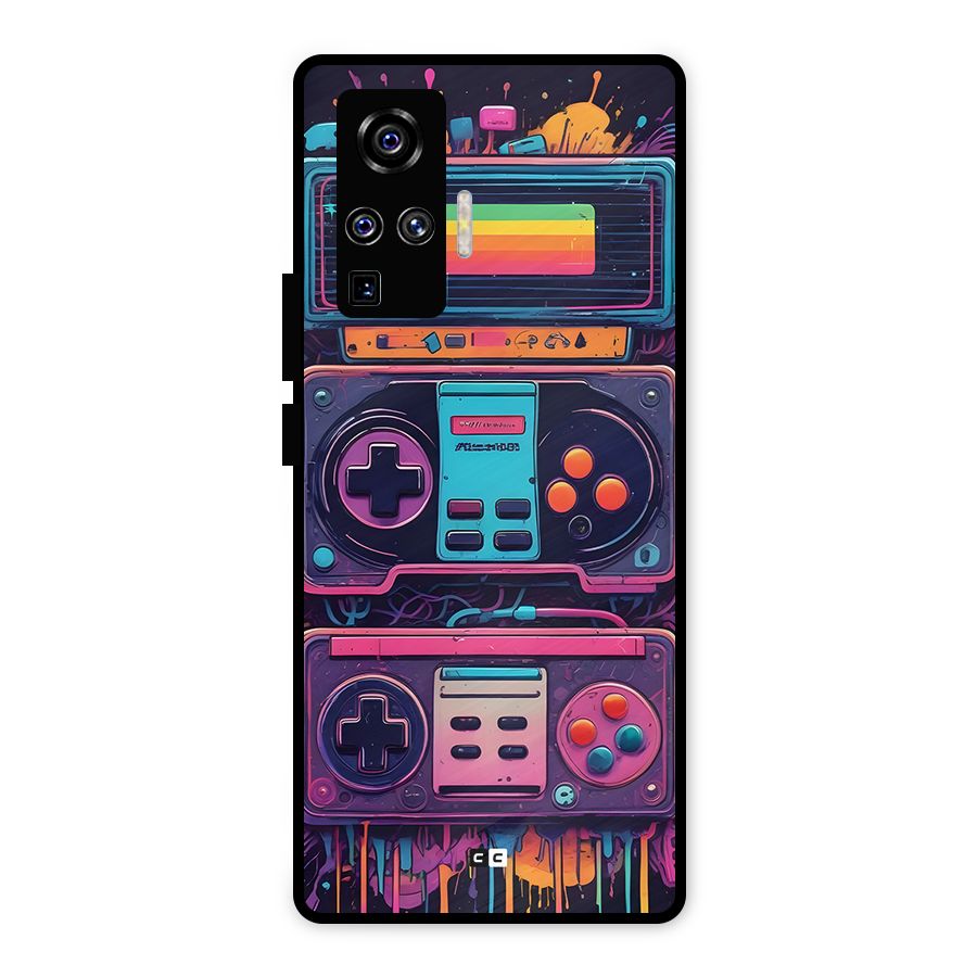 Comic Gaming Console Metal Back Case for Vivo X50 Pro