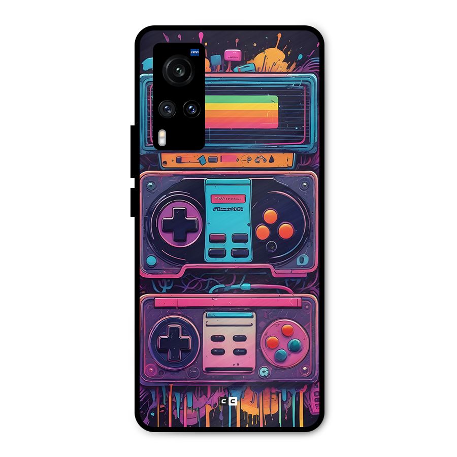 Comic Gaming Console Metal Back Case for Vivo X60