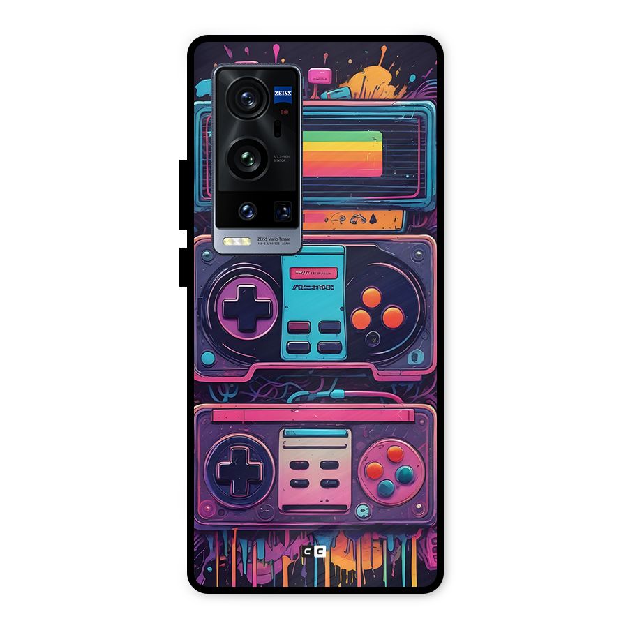 Comic Gaming Console Metal Back Case for Vivo X60 Pro Plus