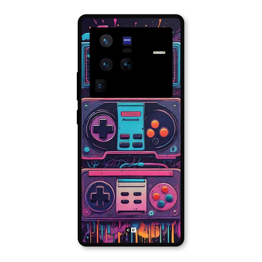 Comic Gaming Console Metal Back Case for Vivo X80 Pro