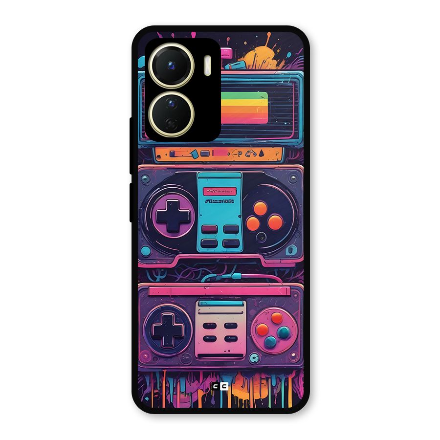 Comic Gaming Console Metal Back Case for Vivo Y16