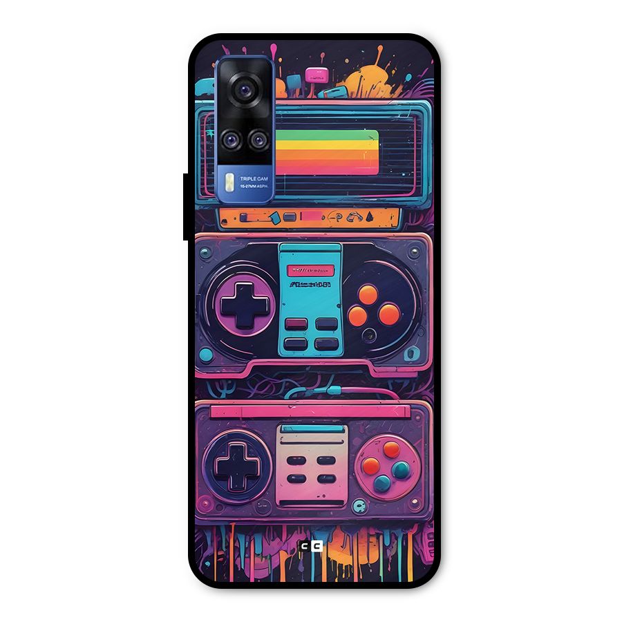 Comic Gaming Console Metal Back Case for Vivo Y51A