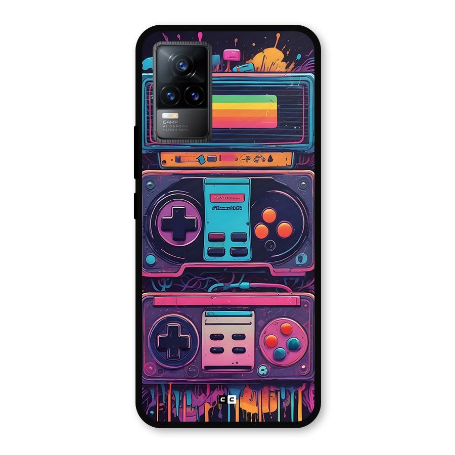 Comic Gaming Console Metal Back Case for Vivo Y73