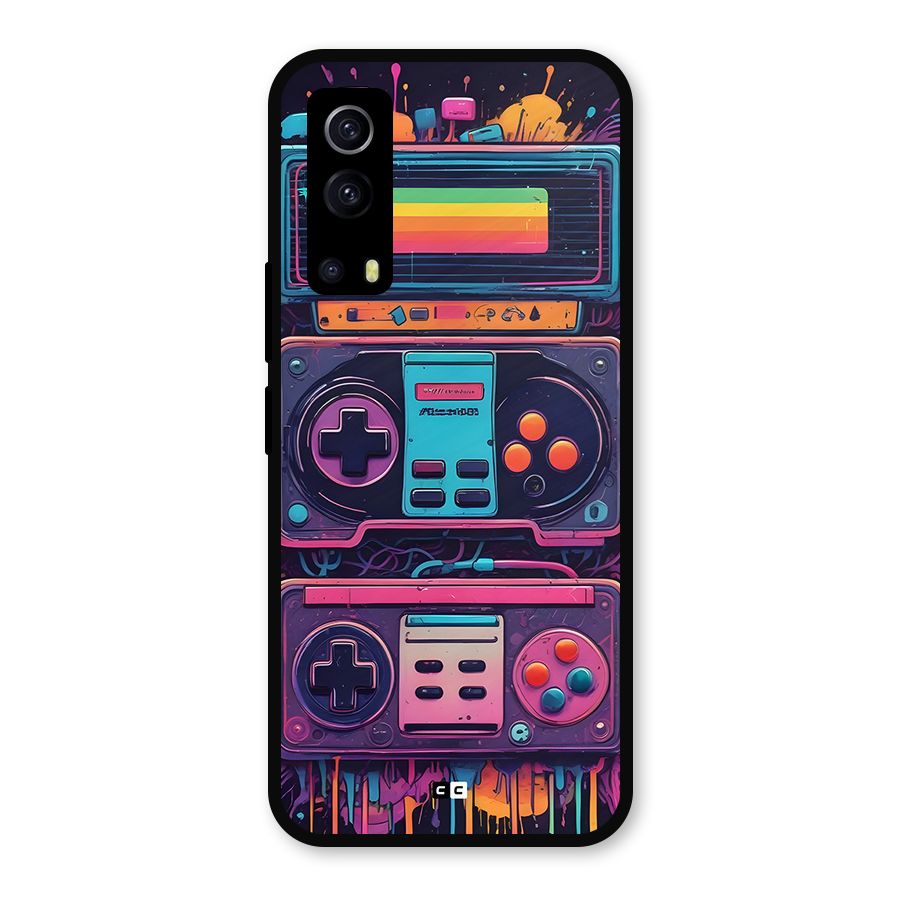Comic Gaming Console Metal Back Case for iQOO Z3