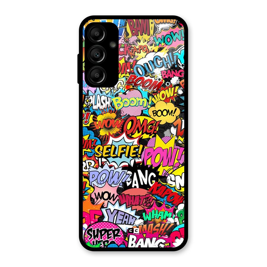Comic Ringtone Glass Back Case for Galaxy A14 5G