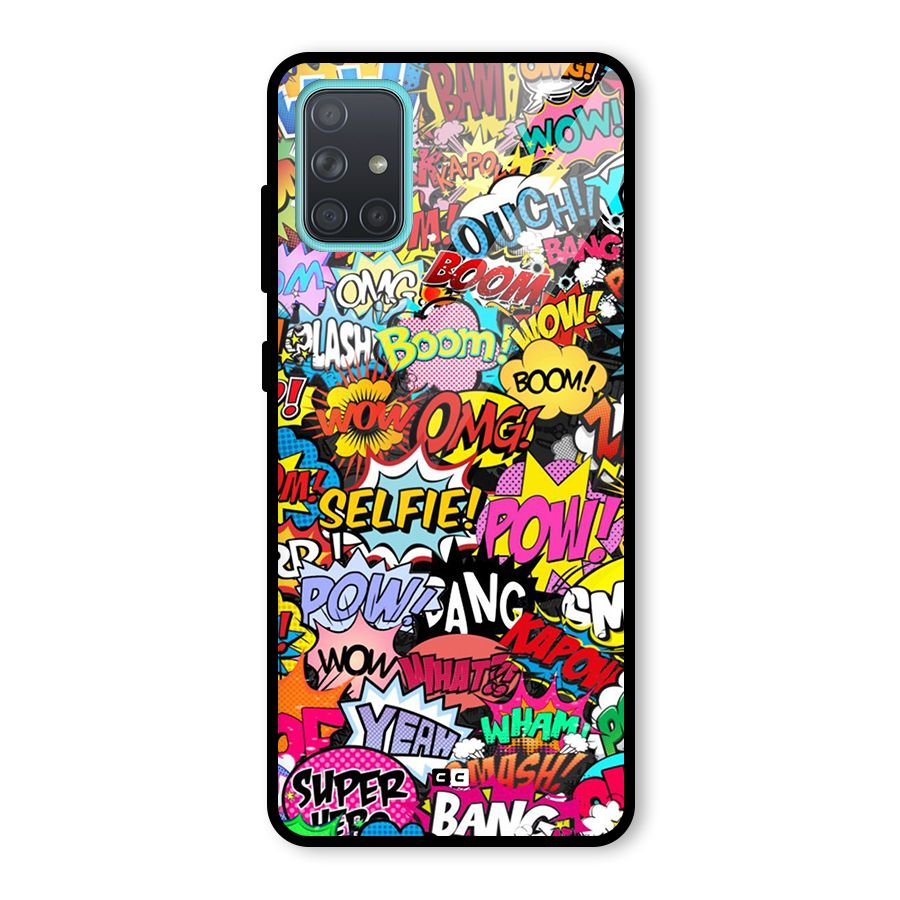 Comic Ringtone Glass Back Case for Galaxy A71