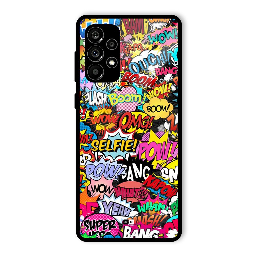 Comic Ringtone Glass Back Case for Galaxy A73 5G