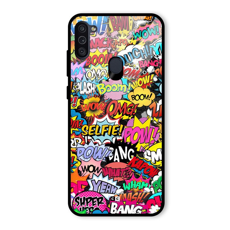 Comic Ringtone Glass Back Case for Galaxy M11
