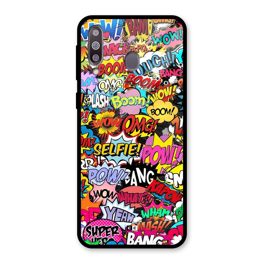 Comic Ringtone Glass Back Case for Galaxy M30