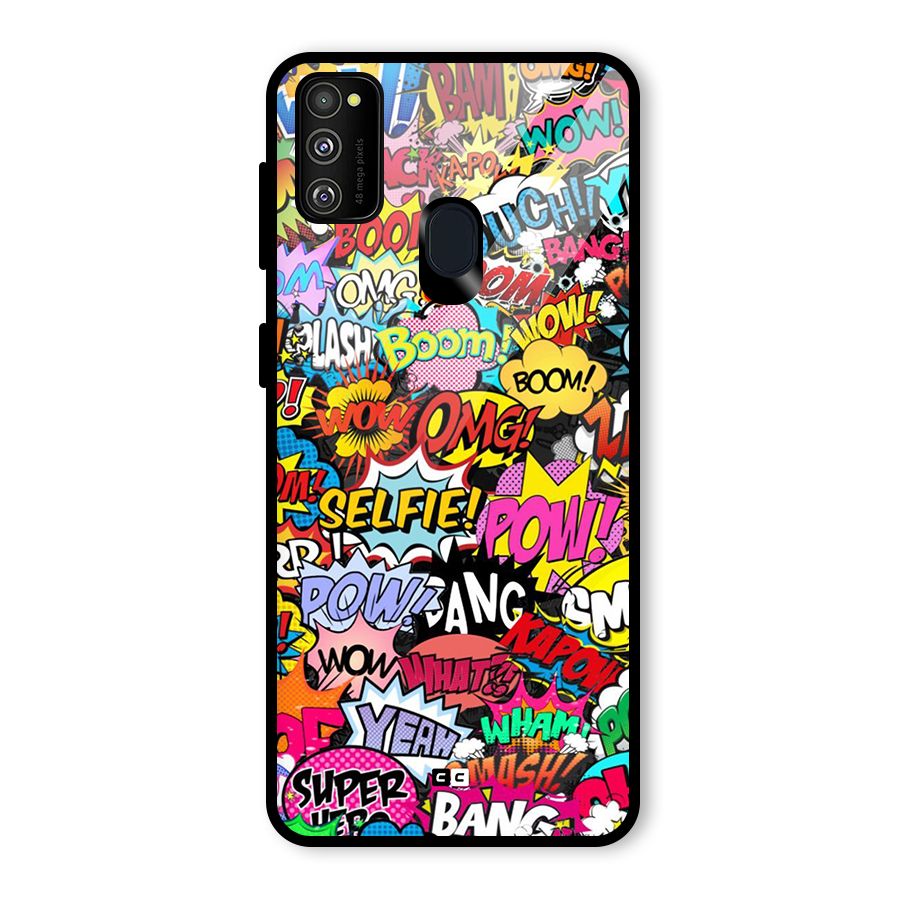 Comic Ringtone Glass Back Case for Galaxy M30s