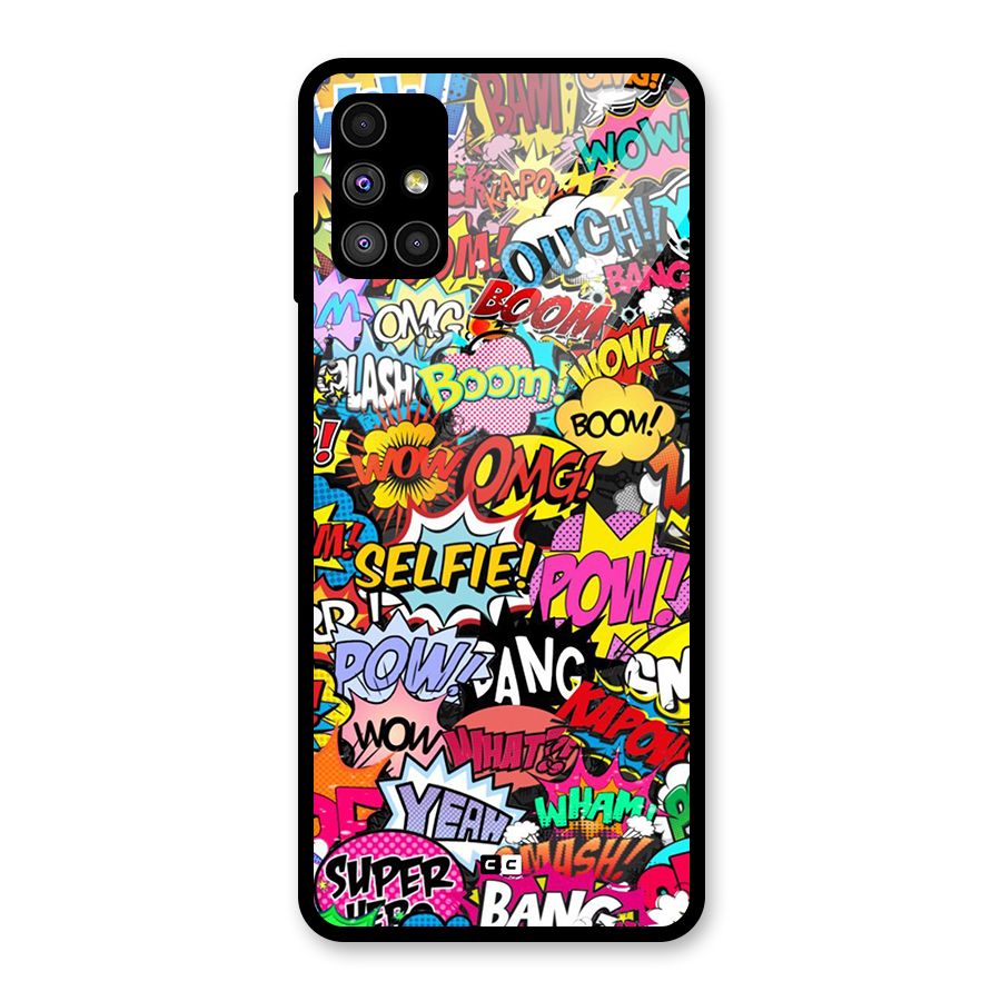 Comic Ringtone Glass Back Case for Galaxy M51