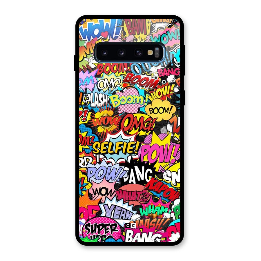 Comic Ringtone Glass Back Case for Galaxy S10