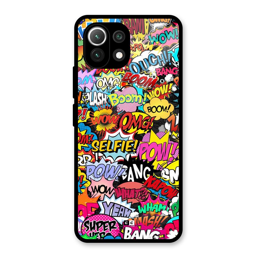 Comic Ringtone Glass Back Case for Mi 11 Lite