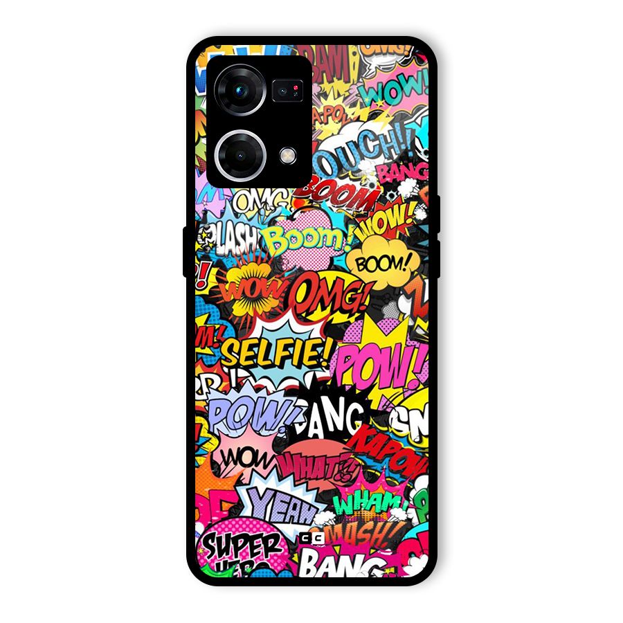 Comic Ringtone Glass Back Case for Oppo F21s Pro 4G