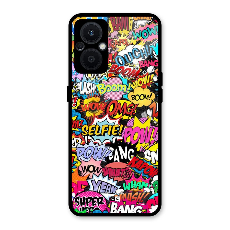 Comic Ringtone Glass Back Case for Oppo F21s Pro 5G