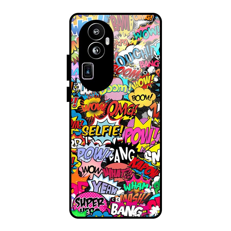 Comic Ringtone Glass Back Case for Oppo Reno10 Pro Plus