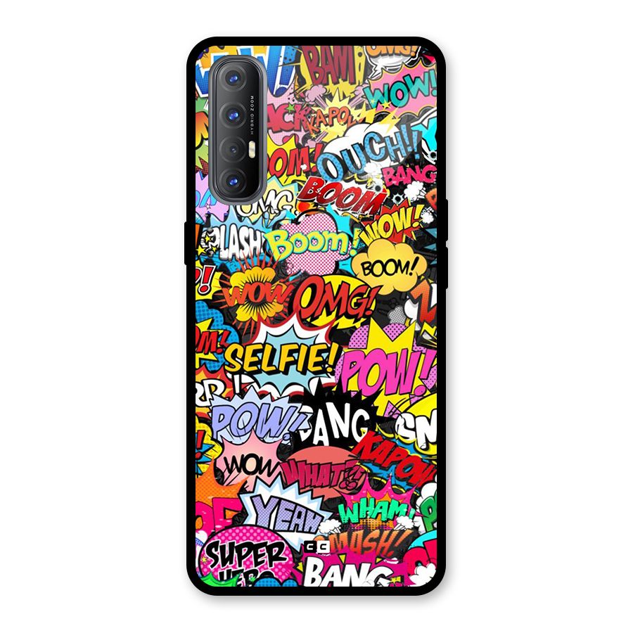 Comic Ringtone Glass Back Case for Oppo Reno3 Pro