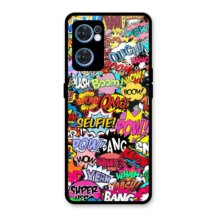Comic Ringtone Glass Back Case for Oppo Reno7 5G