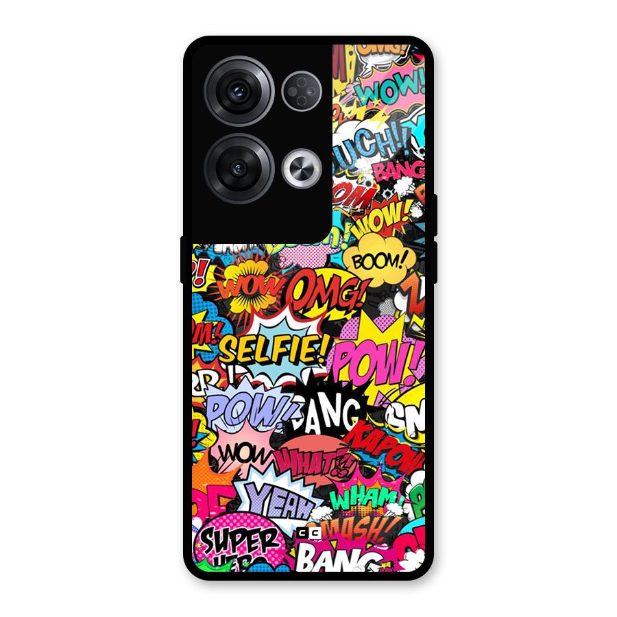 Comic Ringtone Glass Back Case for Oppo Reno8 Pro 5G
