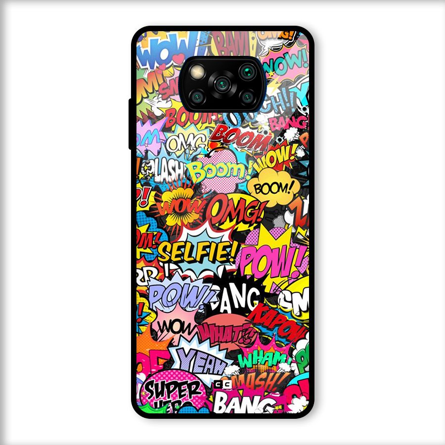 Comic Ringtone Glass Back Case for Poco X3