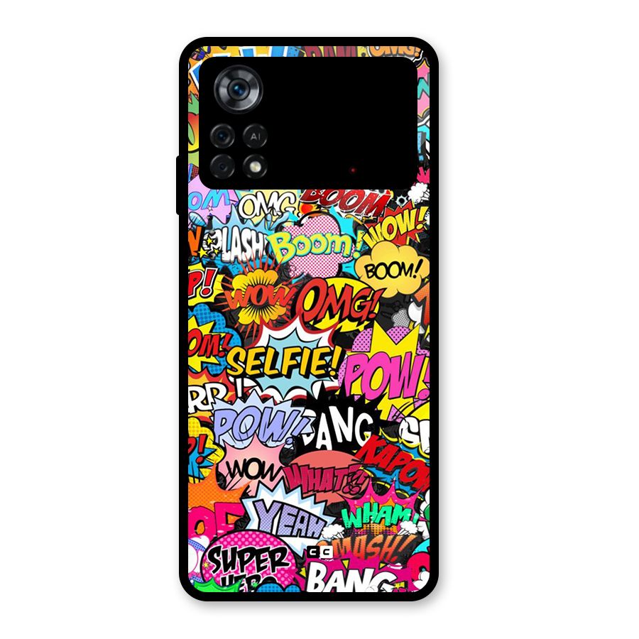 Comic Ringtone Glass Back Case for Poco X4 Pro 5G
