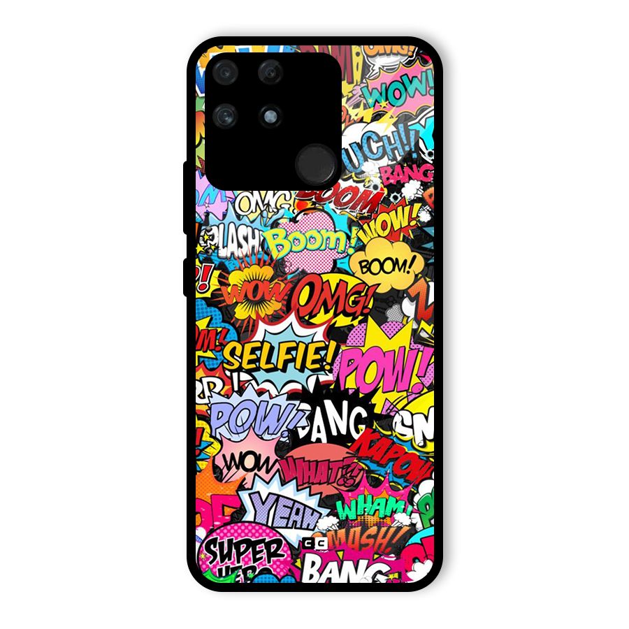 Comic Ringtone Glass Back Case for Realme Narzo 50A