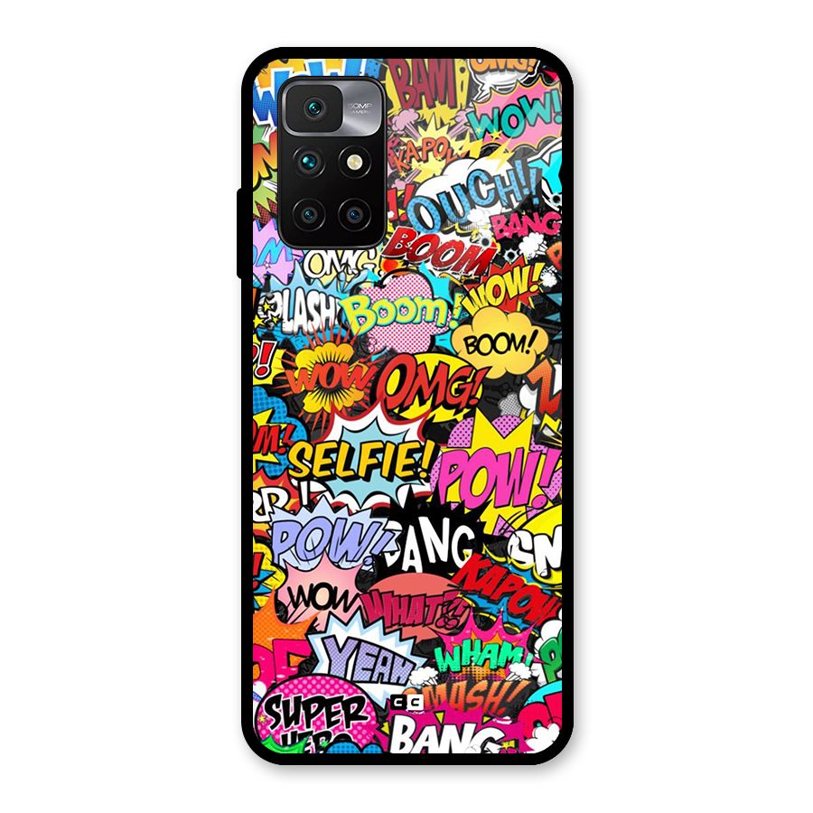 Comic Ringtone Glass Back Case for Redmi 10 Prime