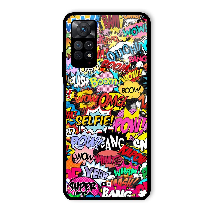 Comic Ringtone Glass Back Case for Redmi Note 11 Pro