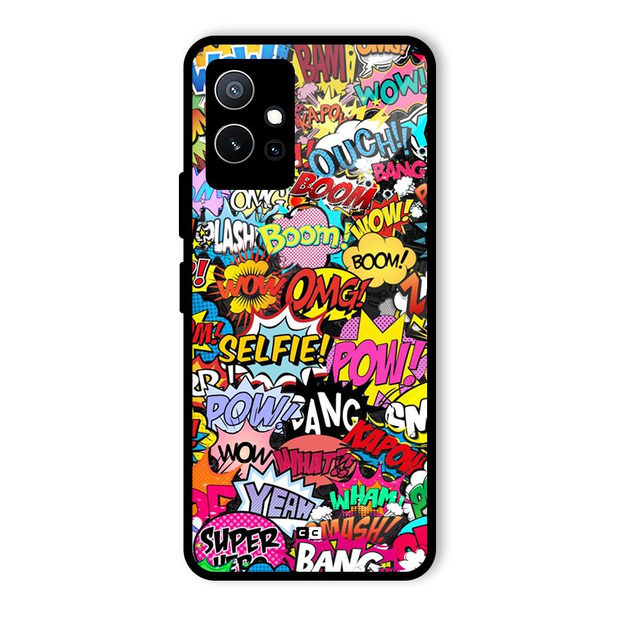 Comic Ringtone Glass Back Case for Vivo T1 5G