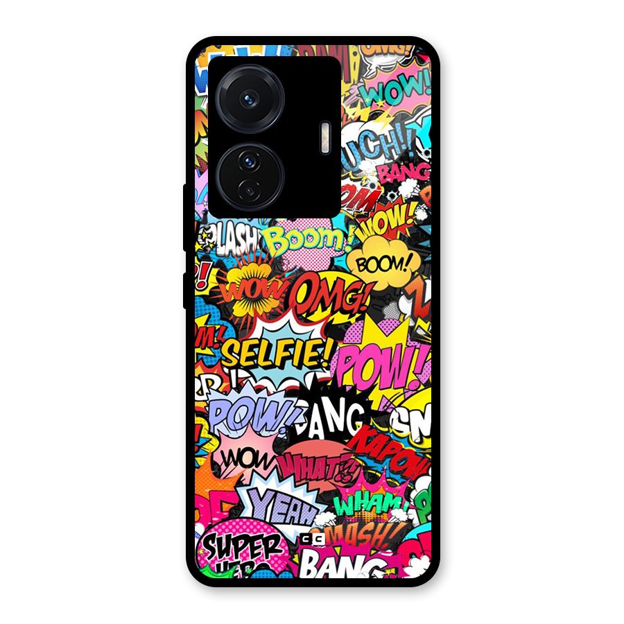 Comic Ringtone Glass Back Case for Vivo T1 Pro