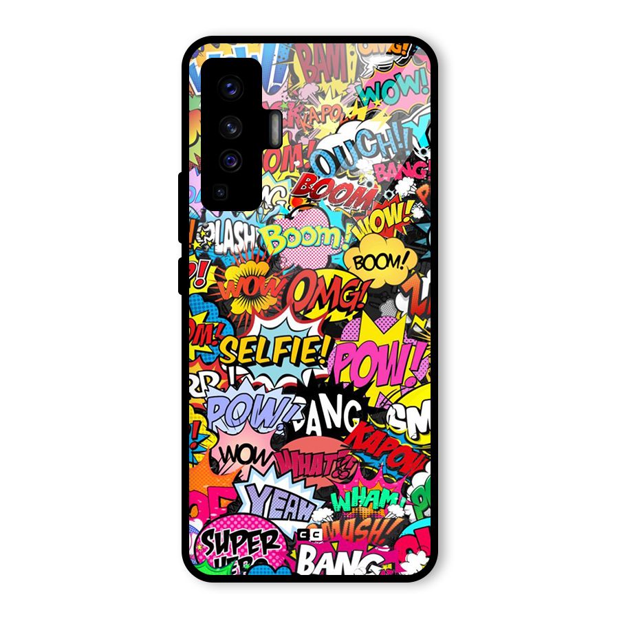 Comic Ringtone Glass Back Case for Vivo X50