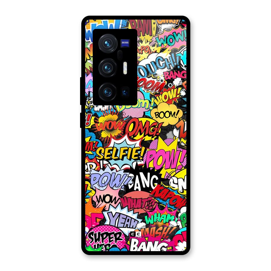 Comic Ringtone Glass Back Case for Vivo X70 Pro Plus