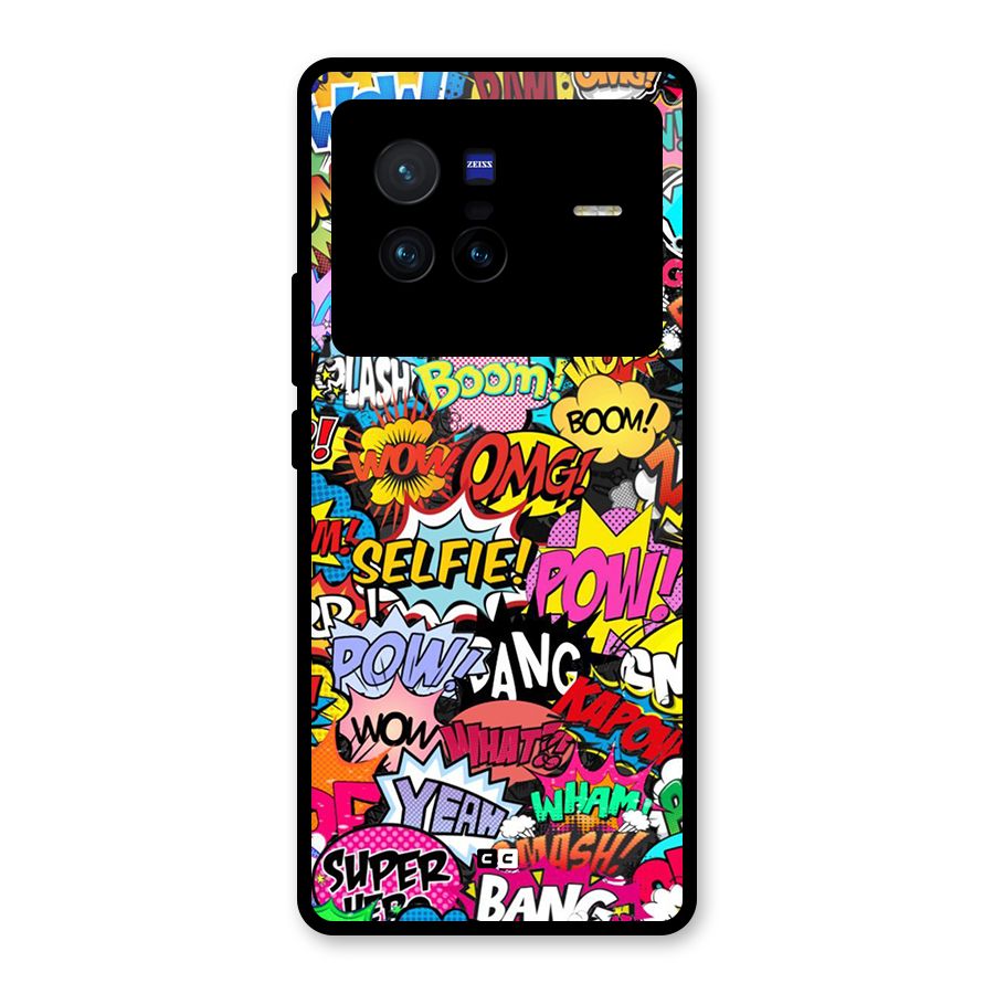 Comic Ringtone Glass Back Case for Vivo X80