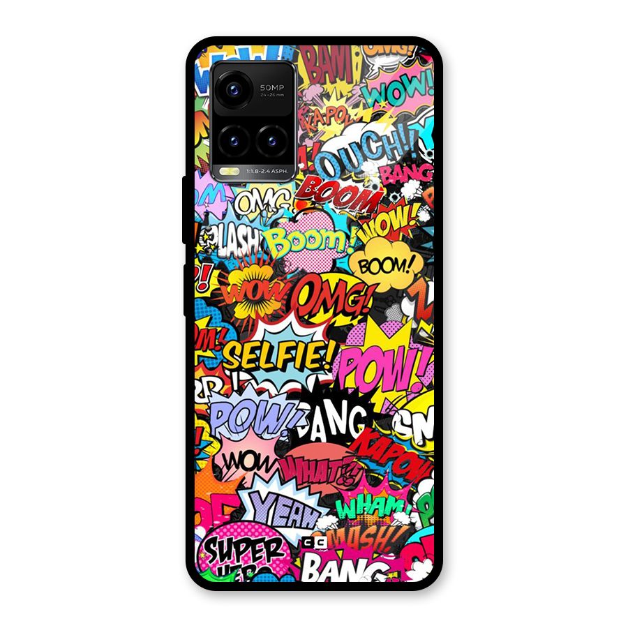 Comic Ringtone Glass Back Case for Vivo Y21A