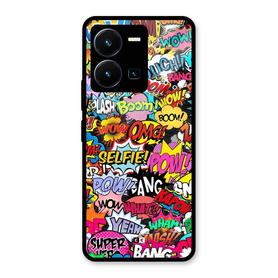 Comic Ringtone Glass Back Case for Vivo Y35