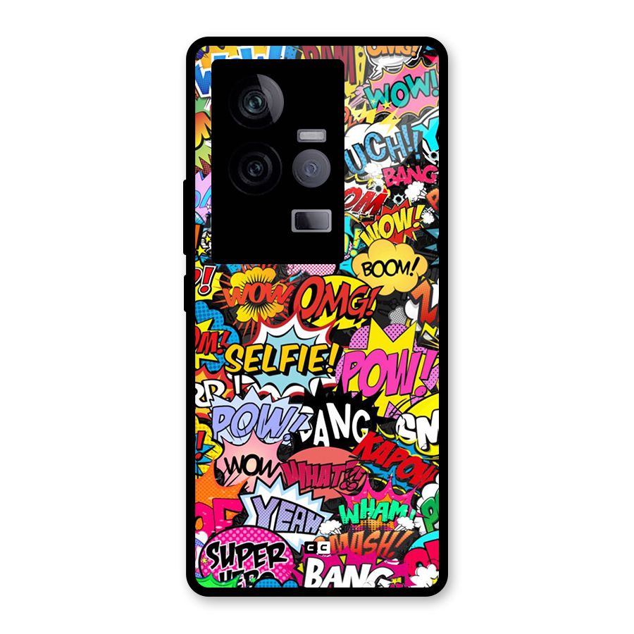 Comic Ringtone Glass Back Case for Vivo iQOO 11 5G