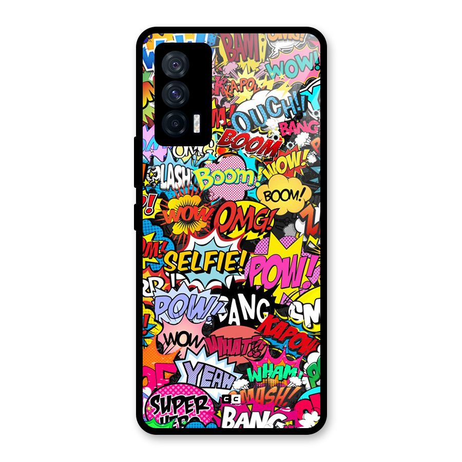 Comic Ringtone Glass Back Case for Vivo iQOO 7 5G