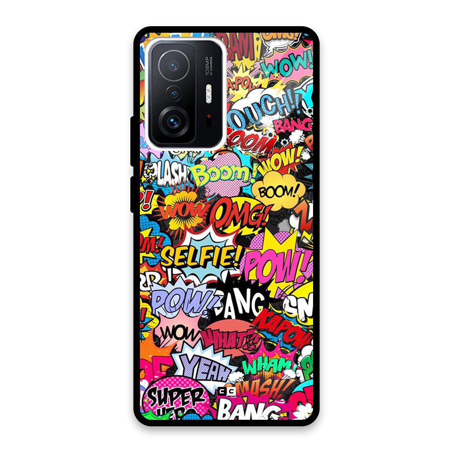 Comic Ringtone Glass Back Case for Xiaomi 11T Pro