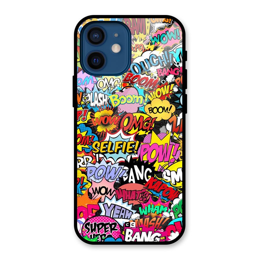 Comic Ringtone Glass Back Case for iPhone 12 Mini