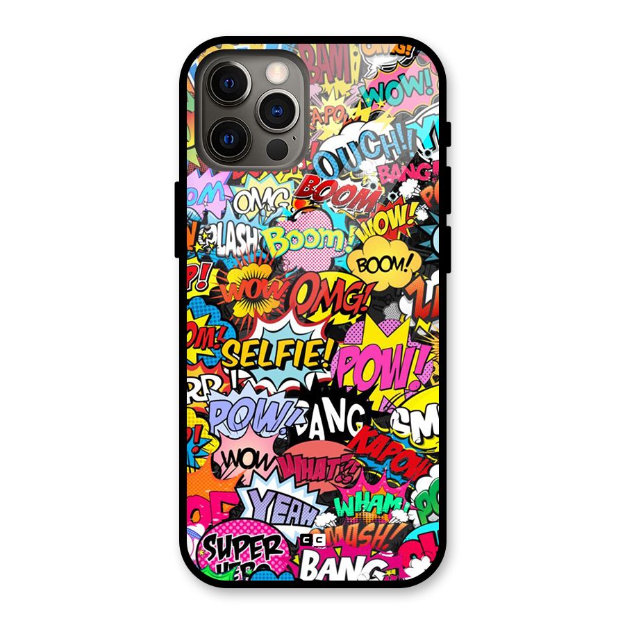Comic Ringtone Glass Back Case for iPhone 12 Pro