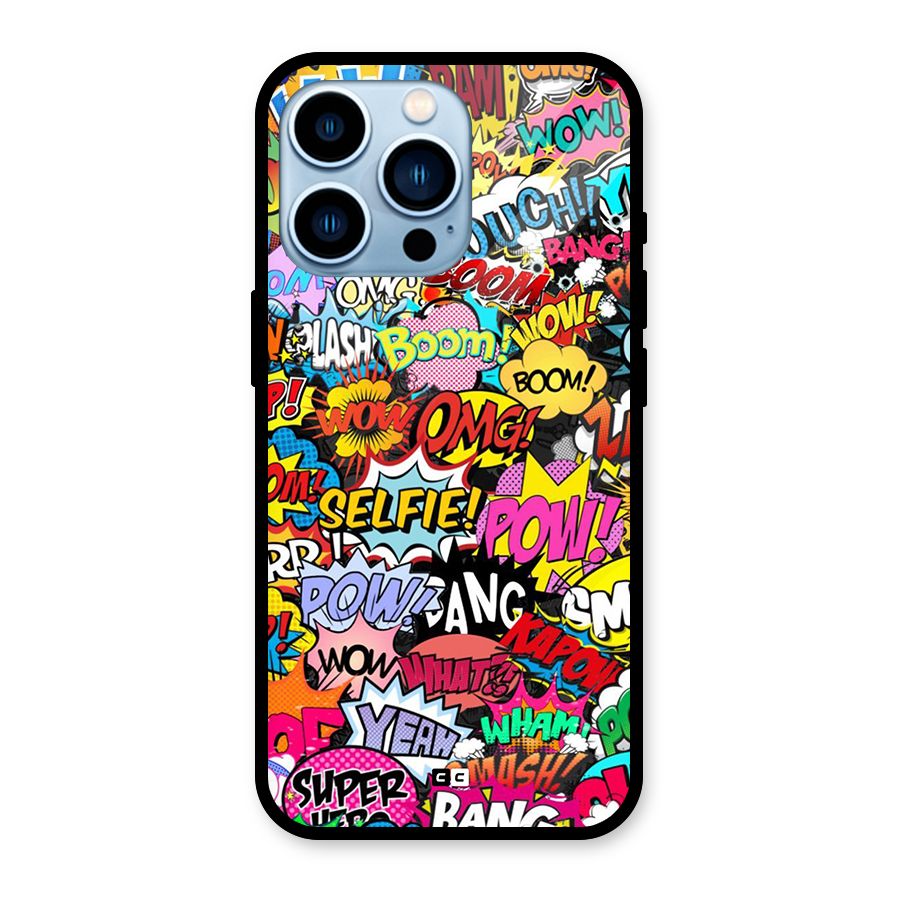Comic Ringtone Glass Back Case for iPhone 13 Pro