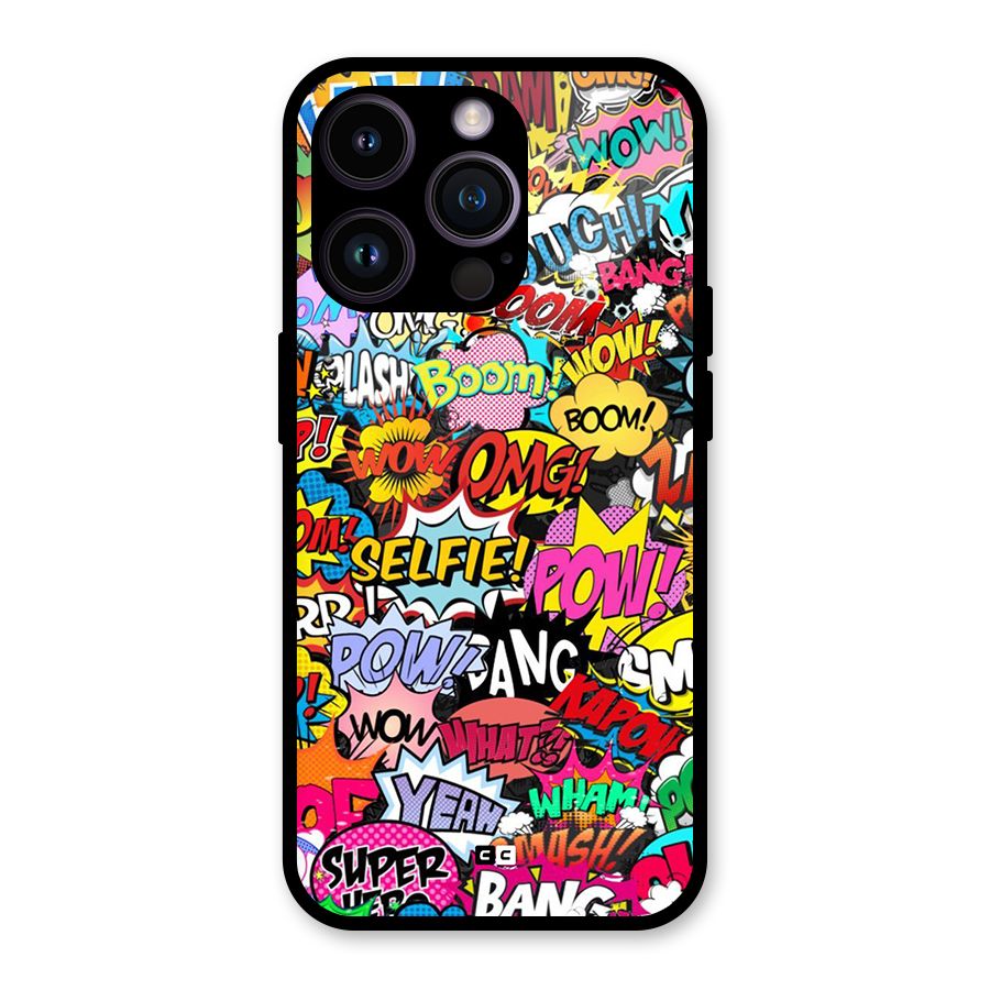 Comic Ringtone Glass Back Case for iPhone 14 Pro