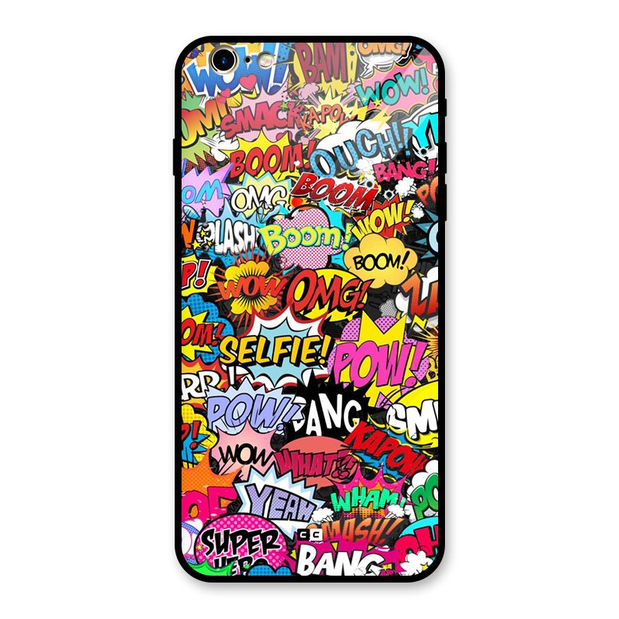 Comic Ringtone Glass Back Case for iPhone 6 Plus 6S Plus