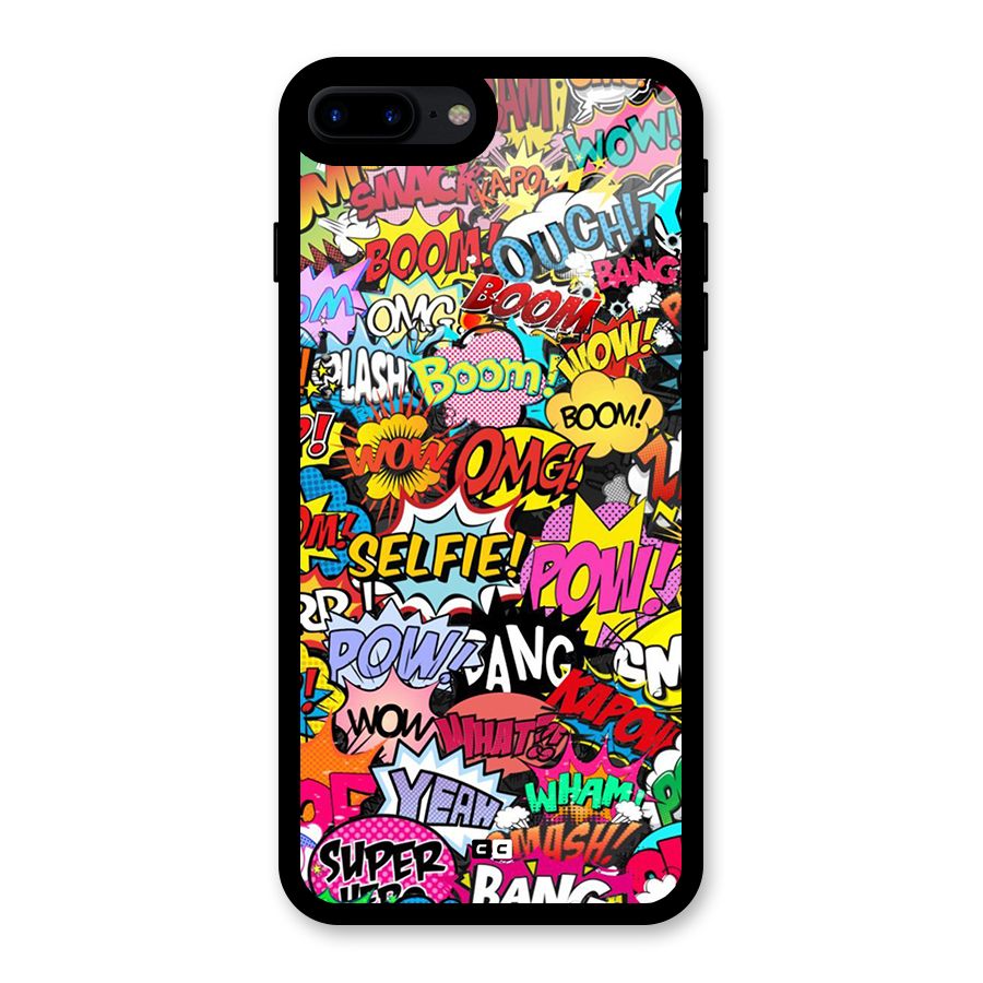 Comic Ringtone Glass Back Case for iPhone 8 Plus
