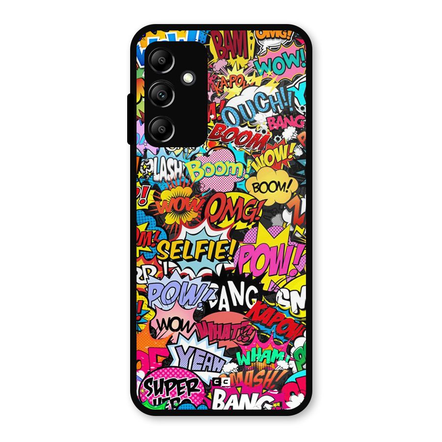 Comic Ringtone Metal Back Case for Galaxy A14 5G