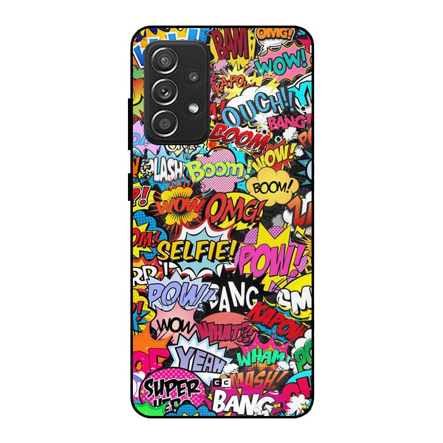 Comic Ringtone Metal Back Case for Galaxy A52