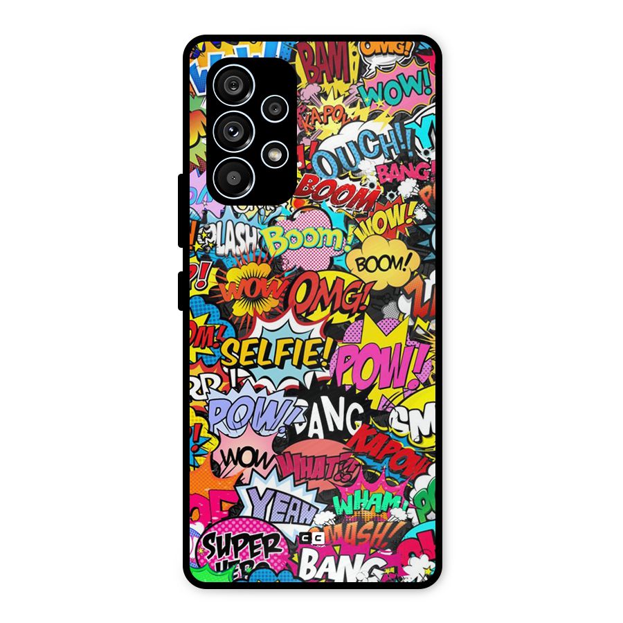 Comic Ringtone Metal Back Case for Galaxy A53 5G