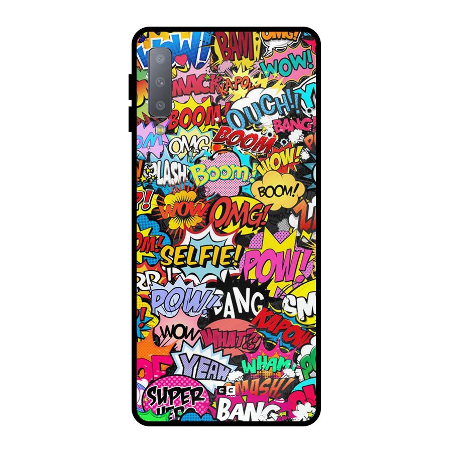 Comic Ringtone Metal Back Case for Galaxy A7 (2018)