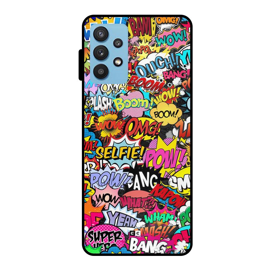 Comic Ringtone Metal Back Case for Galaxy M32 5G