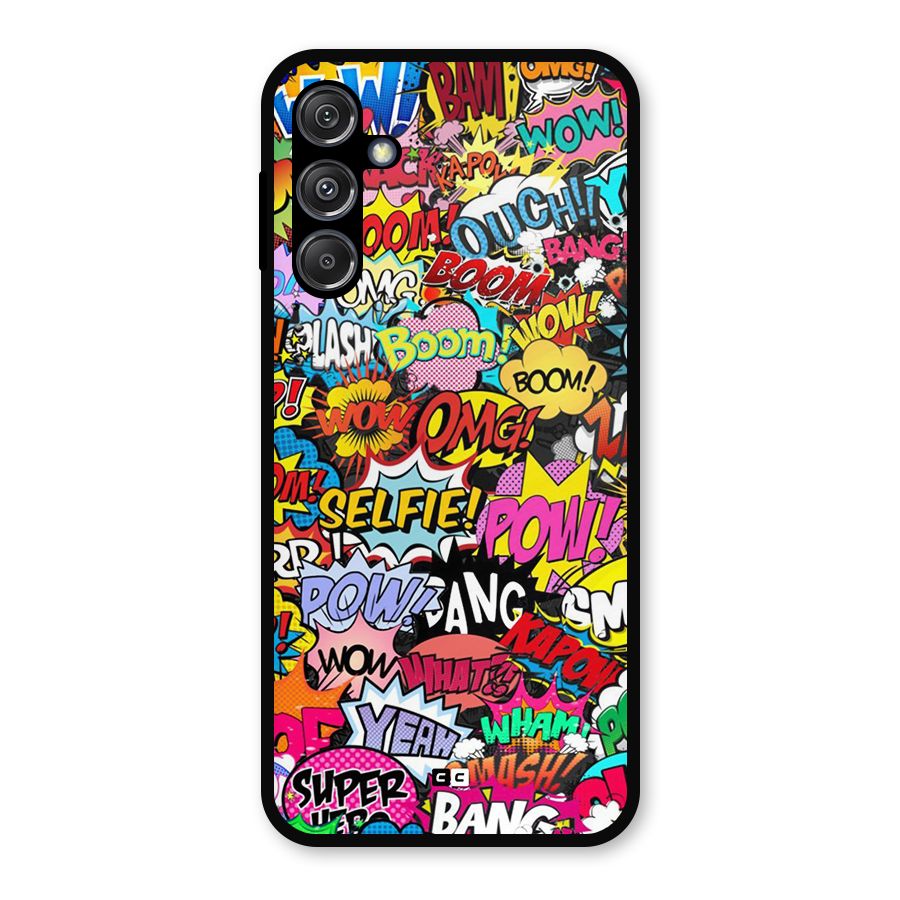 Comic Ringtone Metal Back Case for Galaxy M34 5G